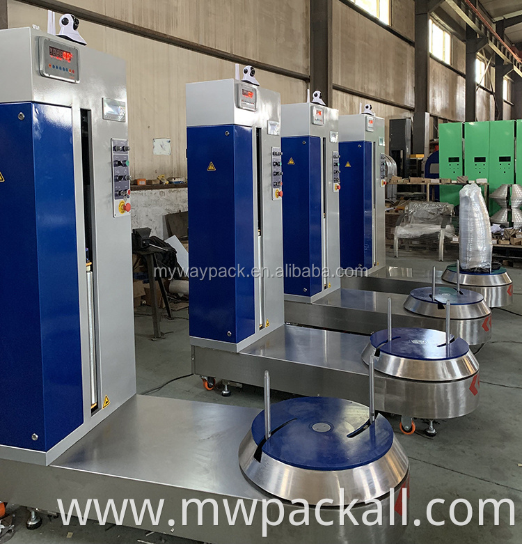 Shandong factory luggage baggage Airport stretch film packing machine for hot sale